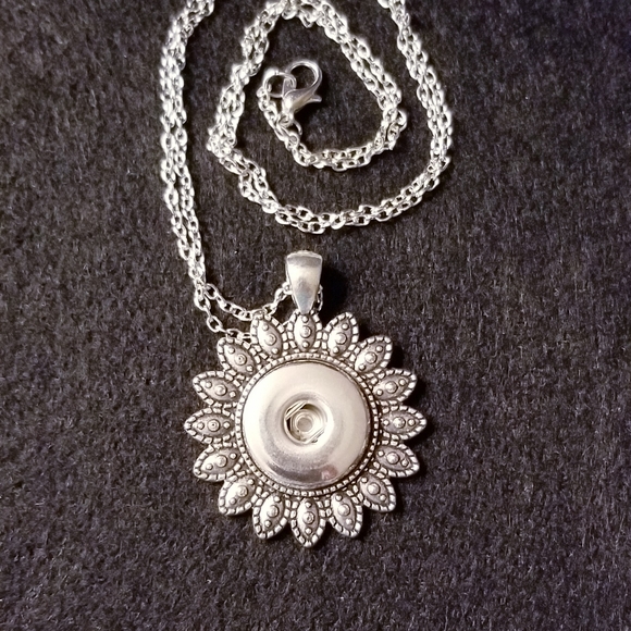 FLOWER SNAP 18MM Ginger Snap Necklace Statement - Picture 6 of 6